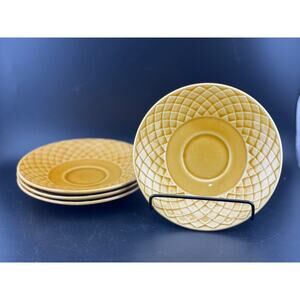Set of 4 Gold Medallion Saucers by Enoch Wedgewood